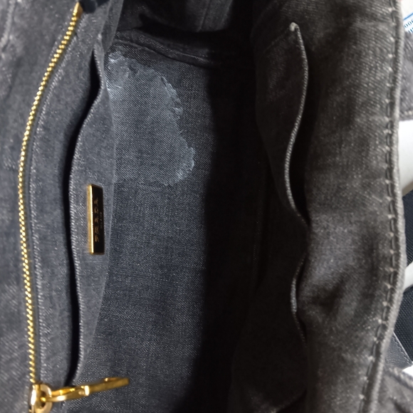 SOLD ‼️PRADA Canapa EUC Denim Black Mini Tote w/Strap - Picture 16 of 17